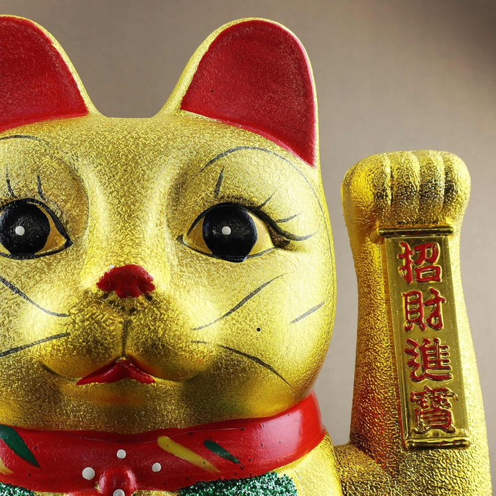 Superfreak Glückskatze - Maneki-Neko - Winkekatze aus Keramik - 26 cm - Gold, 26 cm