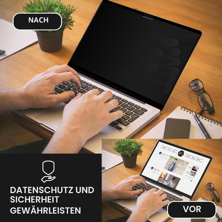 kwmobile Sichtschutzfolie für Apple MacBook Pro 16" (2019) A2141 Folie - Blickschutzfolie Privacy Sc