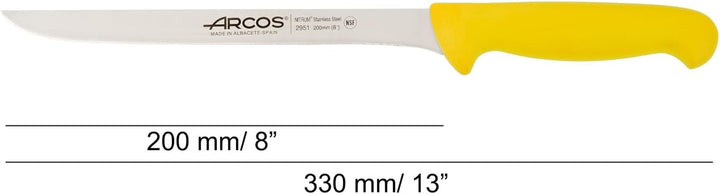 Arcos Filetiermesser mit Nitrum Edelstahlklinge 200 mm - Scharfes Messer für Fleisch und Fisch - Erg