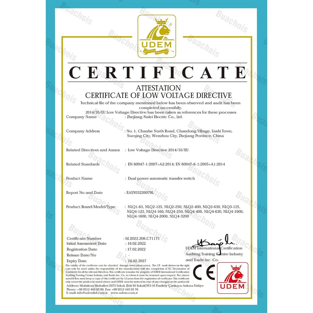 Dual Power Automatischer Transferschalter AC 400V 4P 125A ATS CB Automatik Notstrom Netz Umschalter