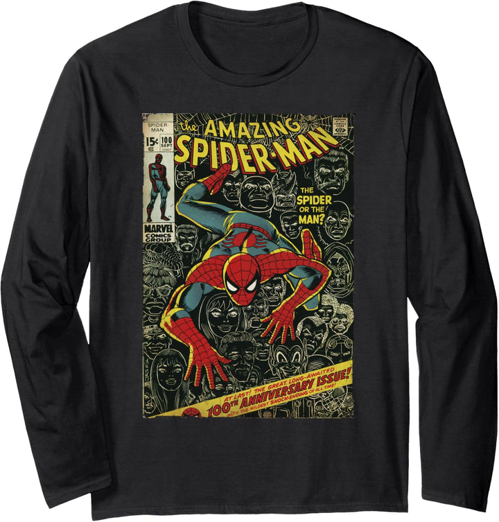 Marvel Spider-Man Comic Book Anniversary Langarmshirt