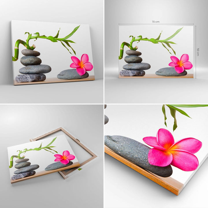 Bilder auf Leinwand Ruhig blume dekoration stein Leinwandbild 70x50cm Wandbilder Dekoration Wohnzimm