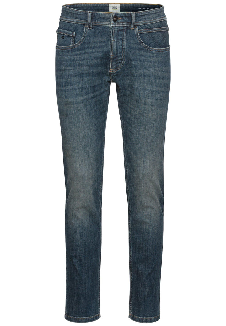 camel active Herren Slim Fit 5-Pocket Jeans 31W / 30L Blau, 31W / 30L Blau
