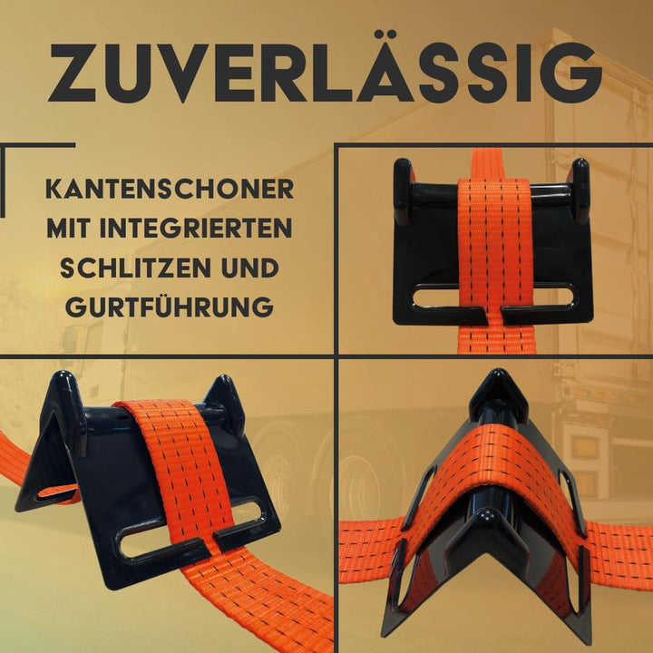 Kantenschutz Spanngurte 12er Set für Gurte von 2,5-10cm Breite, Kantenschoner Zurrgurt, Kantenschutz