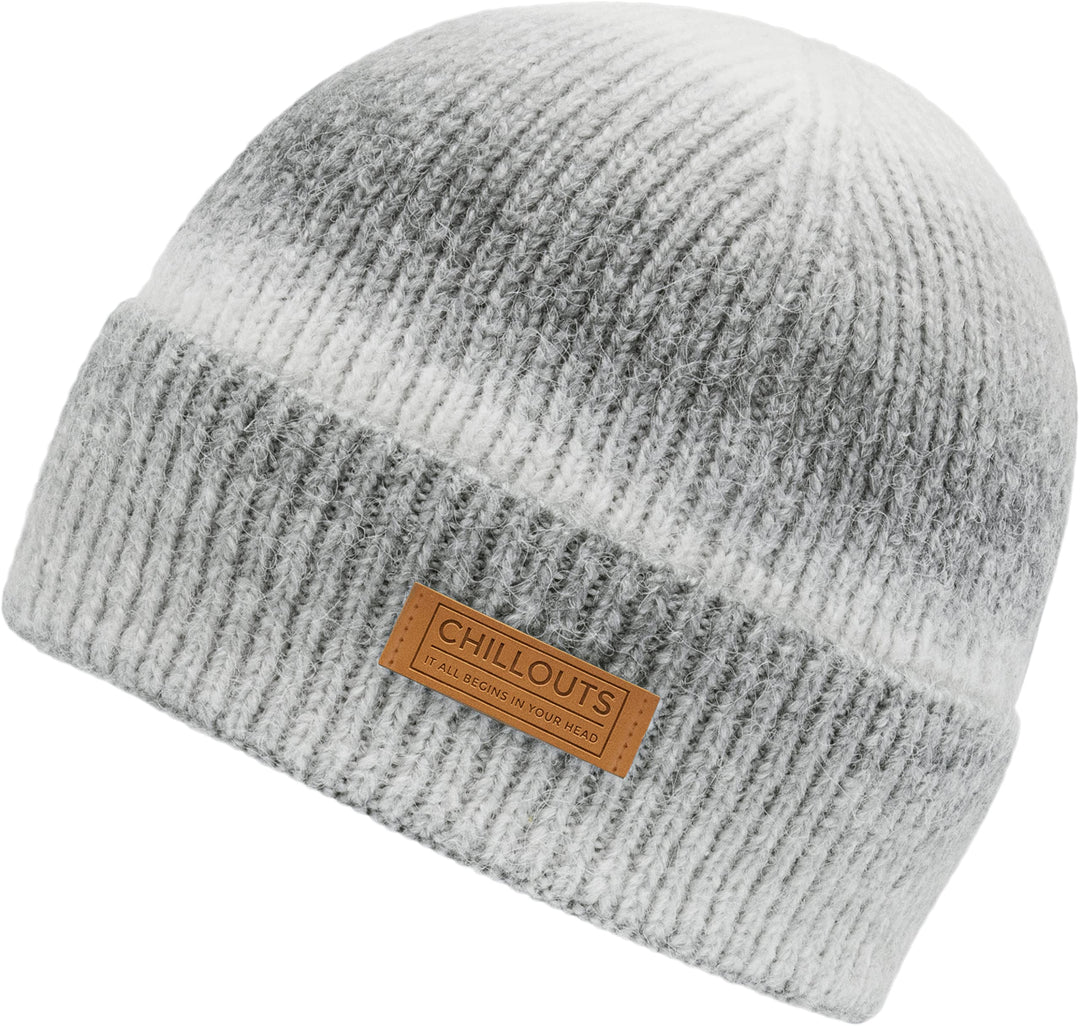 CHILLOUTS Rainbow Beanie Strickmütze Umschlagmütze Wintermütze Damen - mit Umschlag, Futter Winter H