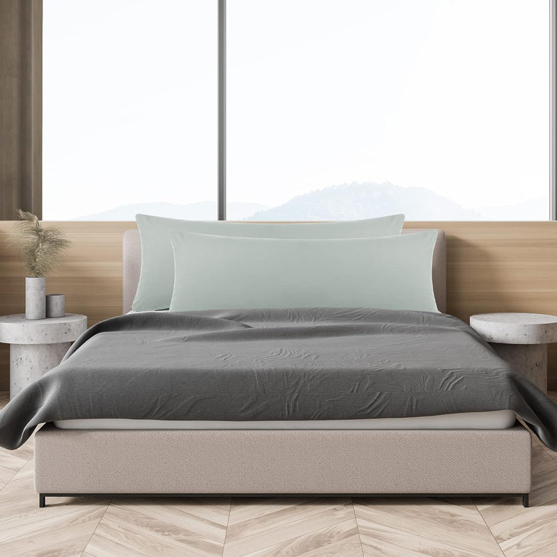 PiccoCasa 2er Set Kissenbezug 40x145 cm Seitenschläferkissen Bezug Kopfkissenbezug lang mit Reissver