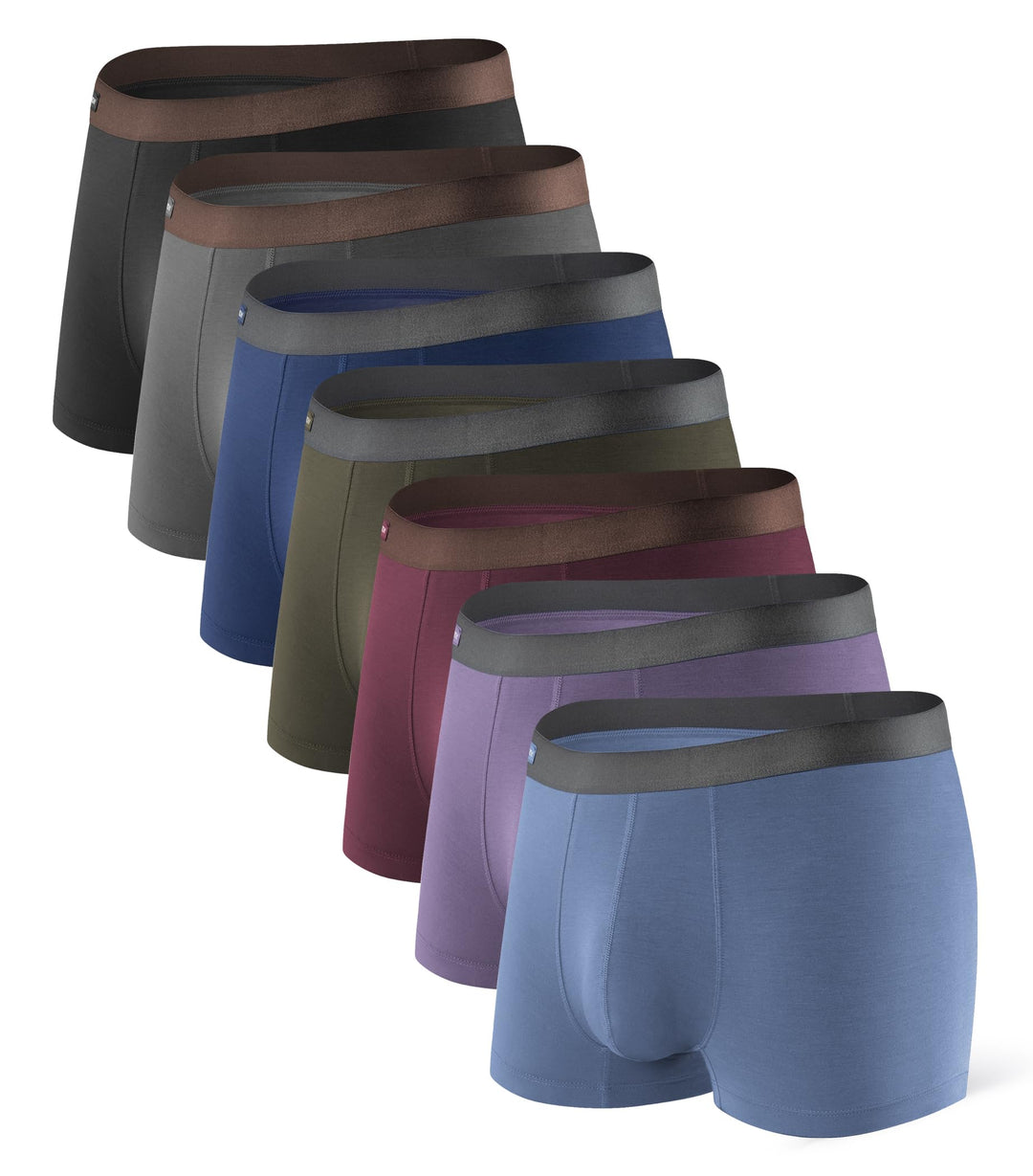 DAVID ARCHY Herren Boxershorts Mehrfachpack, Stretcken Klassischer Retroshorts, Unterhosen Männer, B