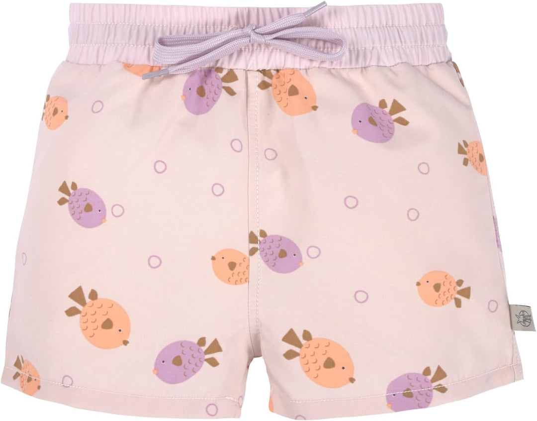LÄSSIG Baby Kinder Badehose kurz mit UV-Schutz und integrierter Schwimmwindel/Boardie Shorts, Rosa 9