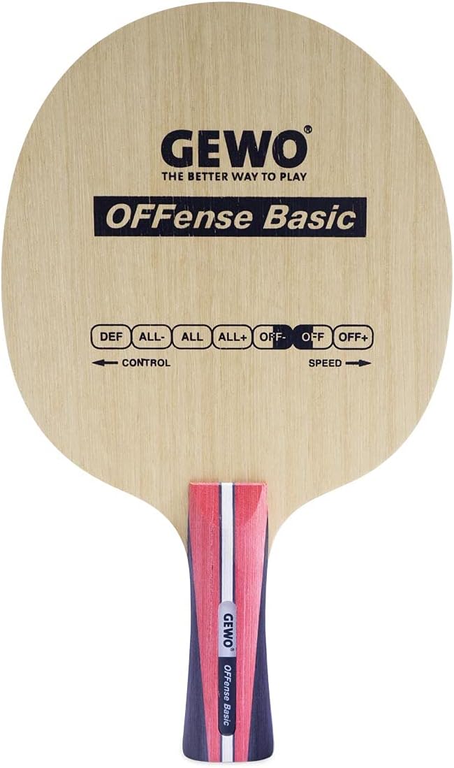 GEWO Offense Basic Tischtennisholz / 5-lagig, kontrolliert & variabel/für Offensive Einsteiger & Wie