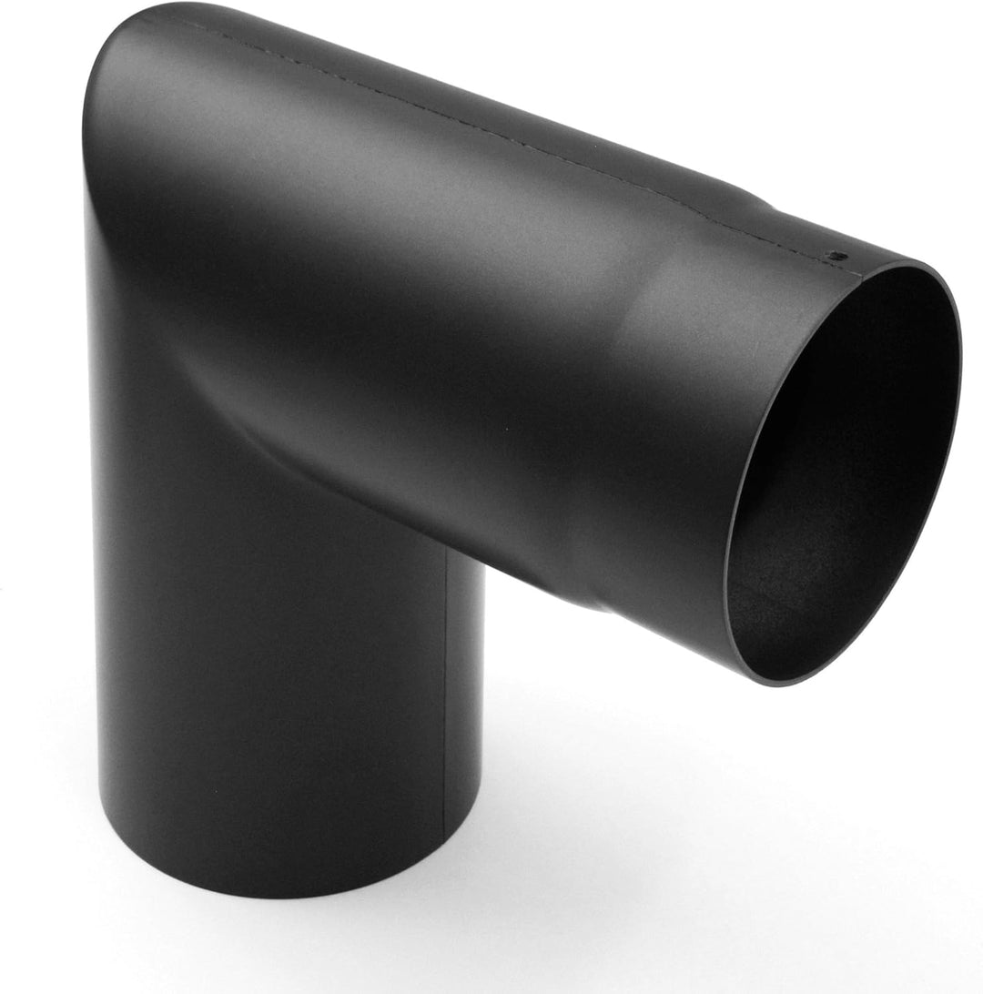 Raik Rauchrohrbogen 90° zweiteilig Ofenrohr 150 mm Schwarz 2 mm Wandstärke temperaturbeständig bis 6