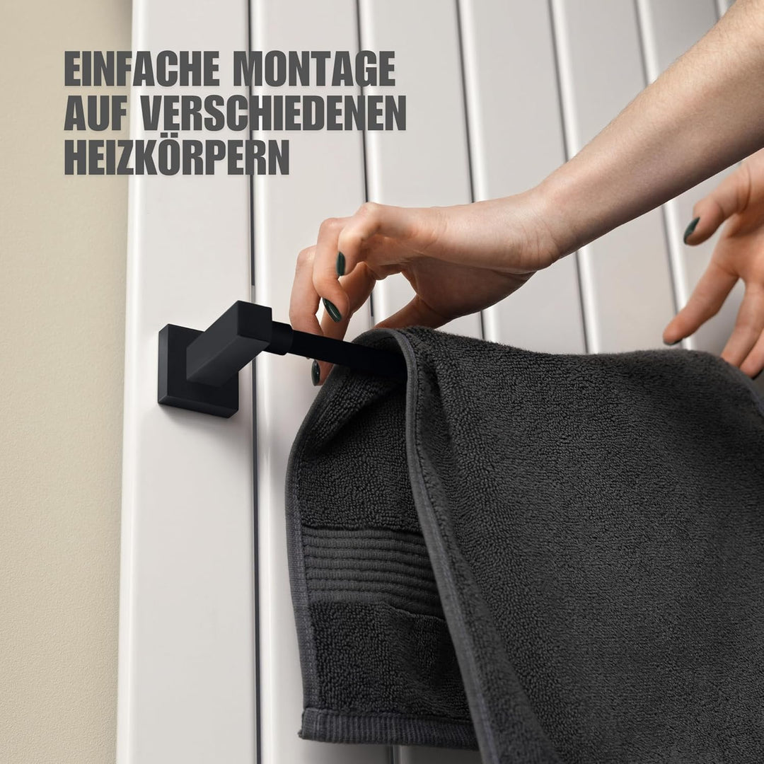 KRONWELL® Handtuchhalter Heizkörper - ausziehbar - Handtuchhalter Magnetisch - Badheizkörper Handtuc