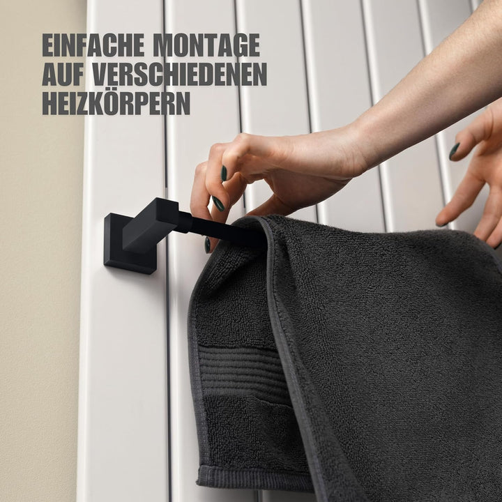 KRONWELL® Handtuchhalter Heizkörper - ausziehbar - Handtuchhalter Magnetisch - Badheizkörper Handtuc