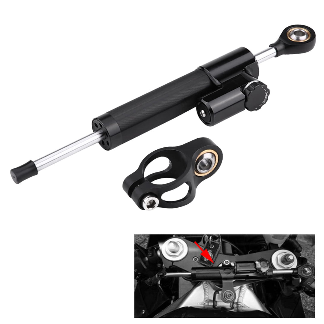 KIMISS Motorrad Universal Lenkungsdämpfer Stabilisator mit Halterung