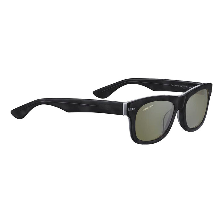 Serengeti Unisex Foyt Sonnenbrille, Glänzend, Schwarz, transparente Schicht, M