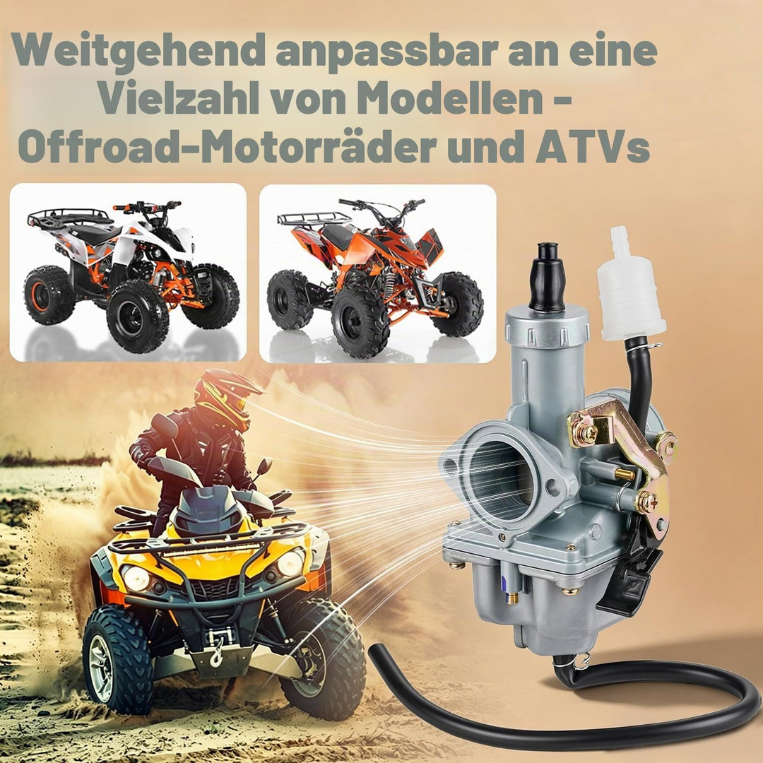 JFG RACING Kabel-Choke PZ30 30 mm Ansaugstutzen Vergaser für Motorrad 200/250 CC Dirt Bike ATV Quad