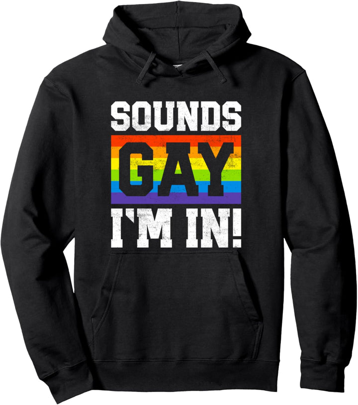 Gay Pride Rainbow Sounds Gay Im In Pullover Hoodie