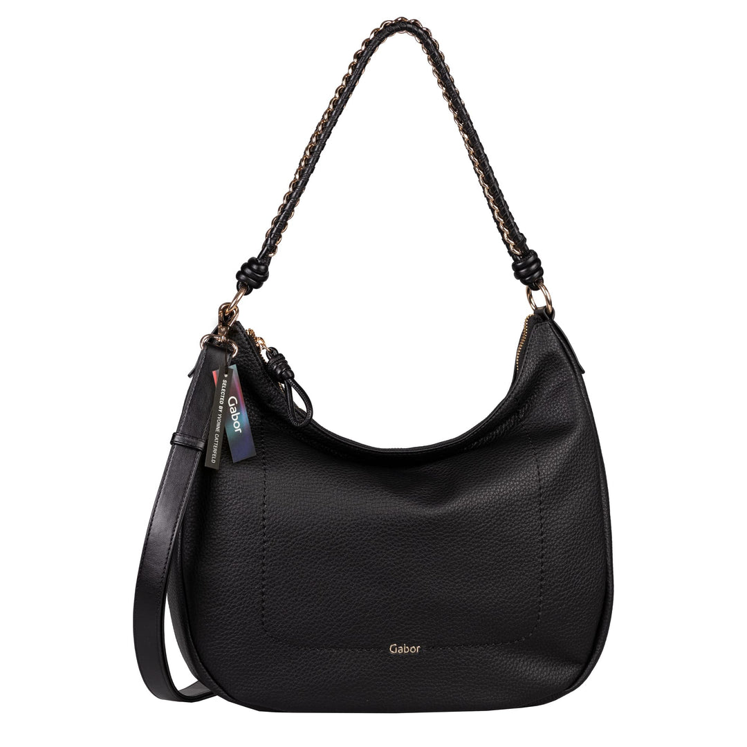 Gabor bags Dania Damen Hobo Bag Schultertasche Schwarz, Schwarz