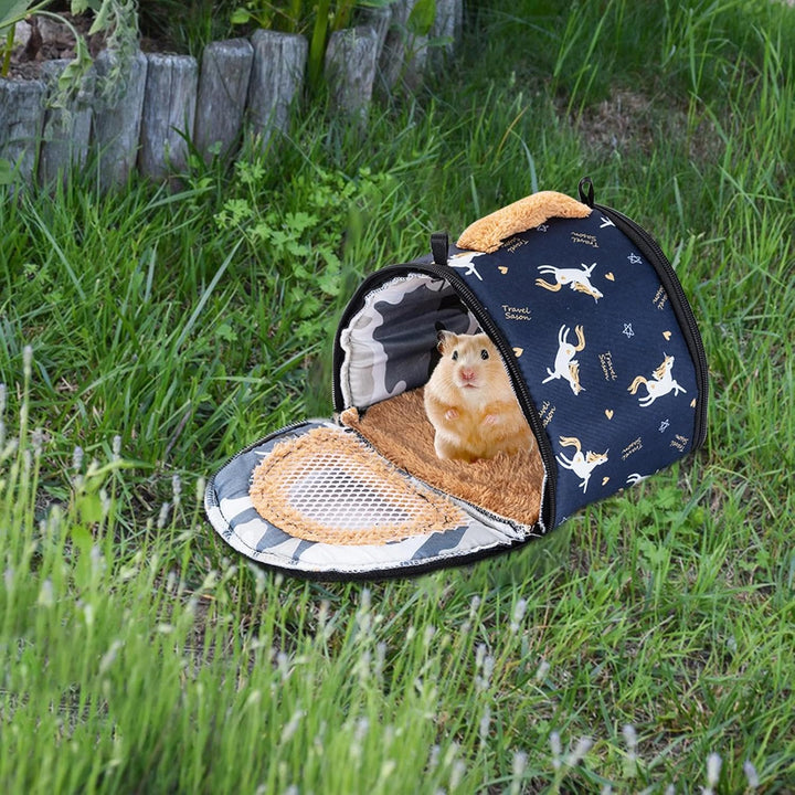 Pet Carriertasche, Hamster -Trägertasche - Hedgehog -Träger Windschutzkoffer,Tragen Sie den ausgehen
