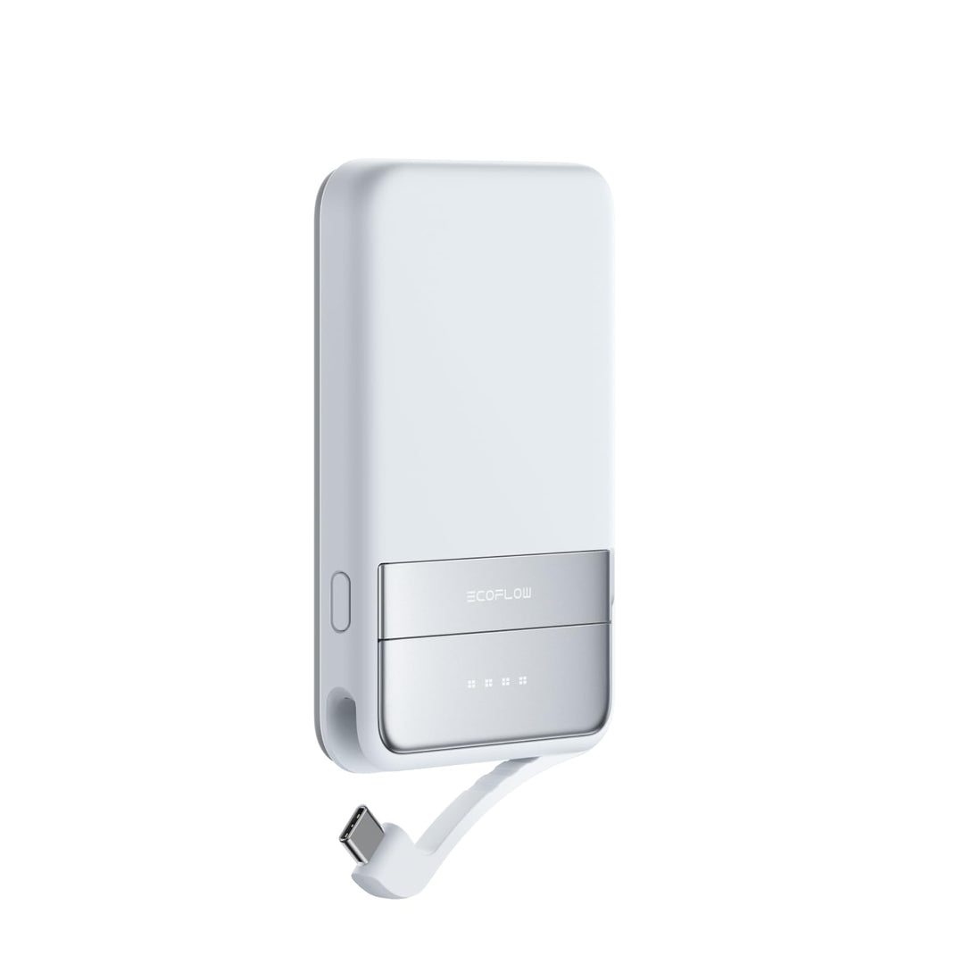 EF ECOFLOW Qi2 Magsafe Powerbank 5000mAh 30W mit USB-C-Kabel, Magnetische Power Bank Wireless Kabell