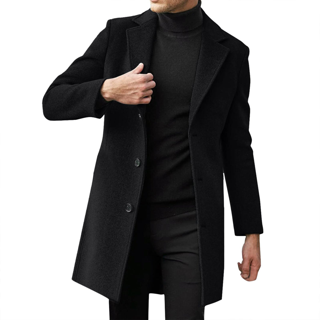 Herren Warm Wollmantel Stehkragen Wintermantel Kurzmantel Winter Jacke Business Freizeit Winddichte