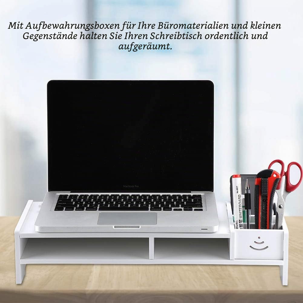 Computer-Organizer, Computer-Ständer, Schreibtisch-Regal mit Aufbewahrungsbox, Heimbüro-Organizer, R