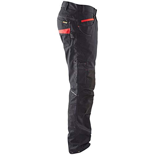 Blakläder 149613309956C154 Service Bundhose mit Nageltaschen Grösse in schwarz/rot, C154 C154 Black