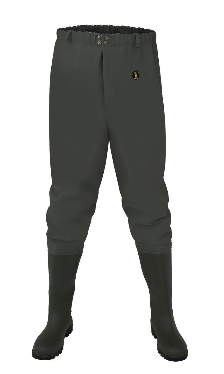 Taille Wathose WASSERSCHUTZANGLERBUNDHOSE PVC Hosen Angeln Qualität 42- 8.5 UK (27,4 cm) Grün, 42- 8