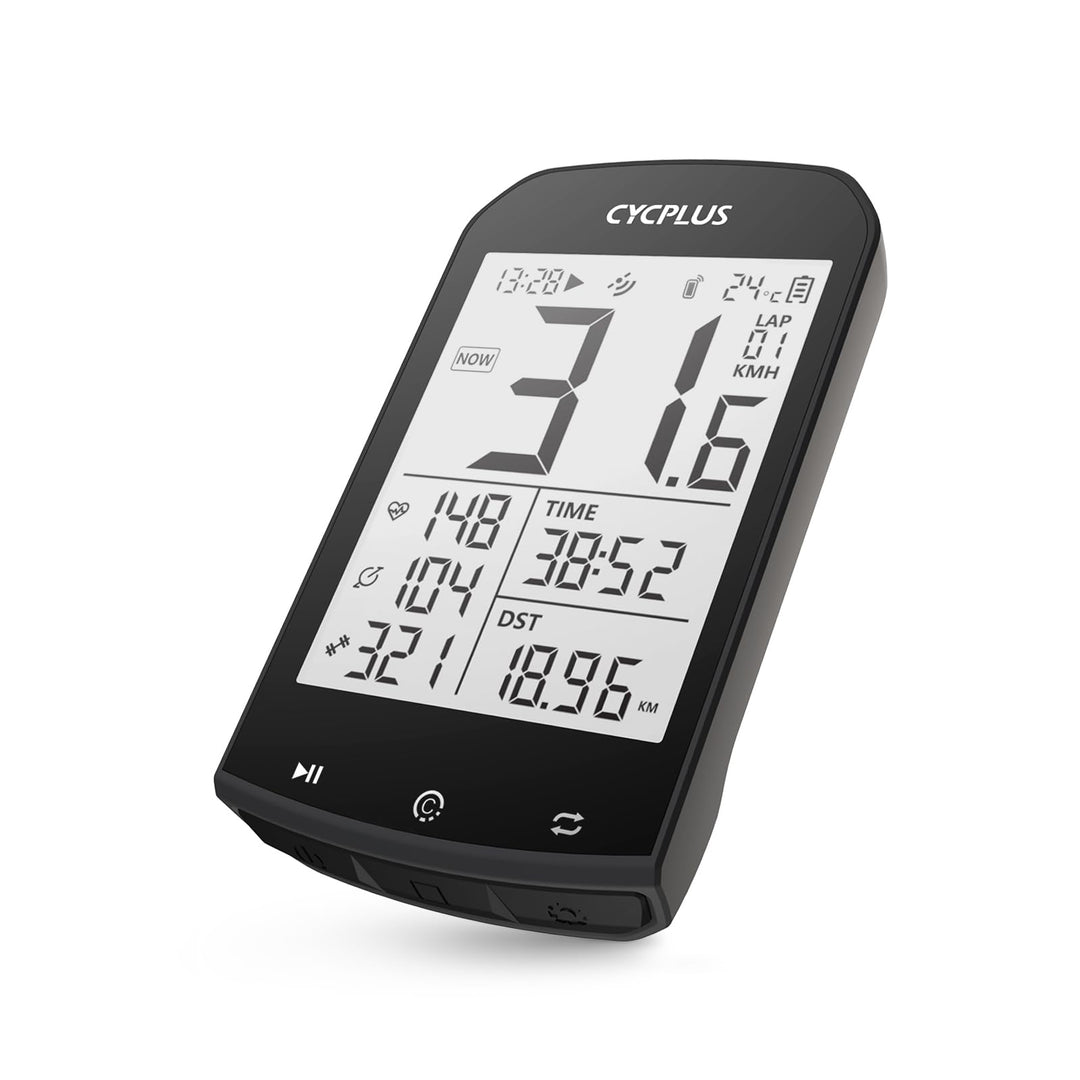 CYCPLUS GPS Fahrradcomputer Kabellos, wasserdichte Fahrrad Tachometer und Kilometerzähler, ANT+ Drah