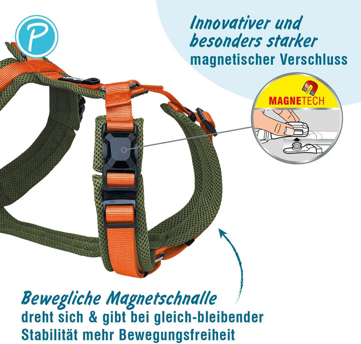 Petlando Hundegeschirr Magnetech Y-Comfort – Innovative Magnetschnalle, atmungsaktiv, mit Mesh gepol
