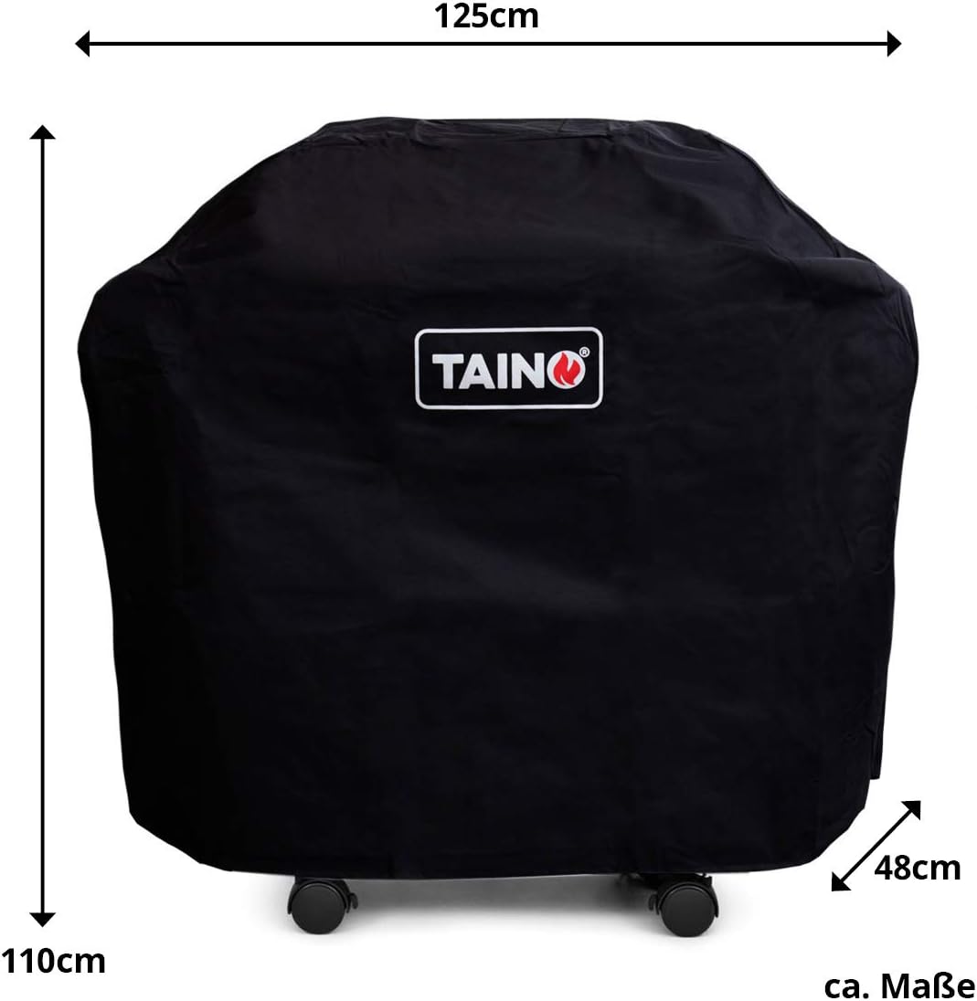 TAINO Abdeckhaube 2 Brenner Platinum Black 2+1 Abdeckung Wetterschutz Schutz-Plane Oxford Polyester