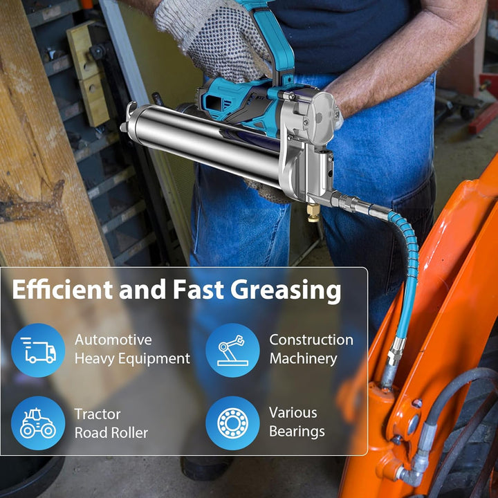 Akku Fettpresse, 10000 PSI Fettpresse Batteriebetrieben Elektrische Fettpresse Kompatibel mit Makita
