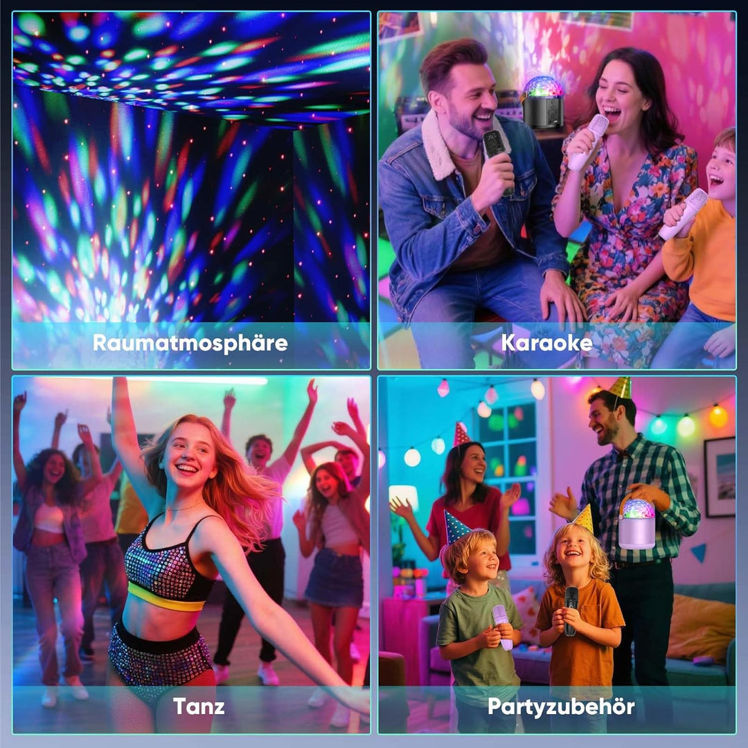Dislocati Karaoke Maschine mit 2 Karaoke Mikrofon für Kinder und Erwachsene, Oster Geschenk Spielzeu