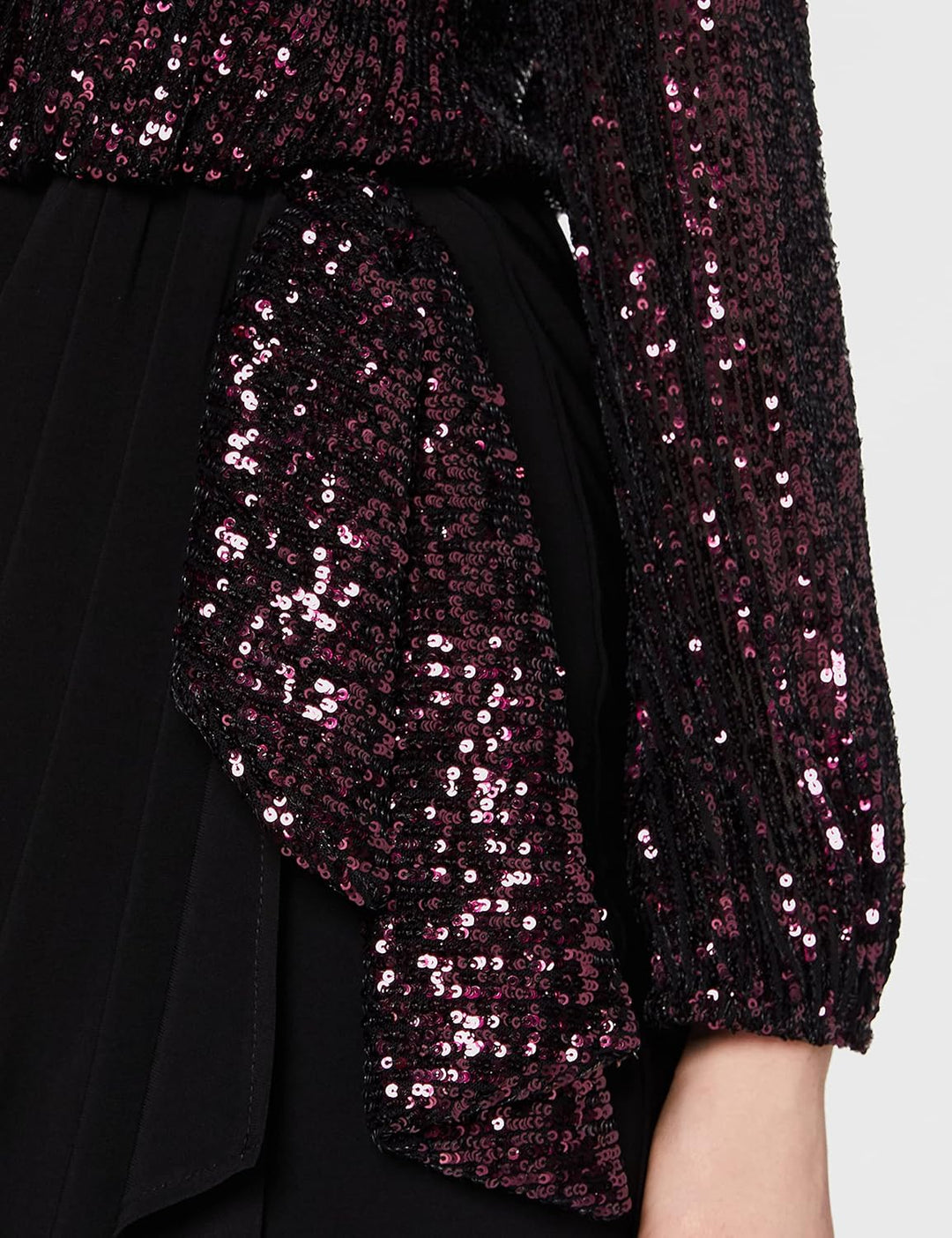 Gina Bacconi Damen Women's Sequin and Jersey Dress Cocktailkleid 40 Wein, 40 Wein