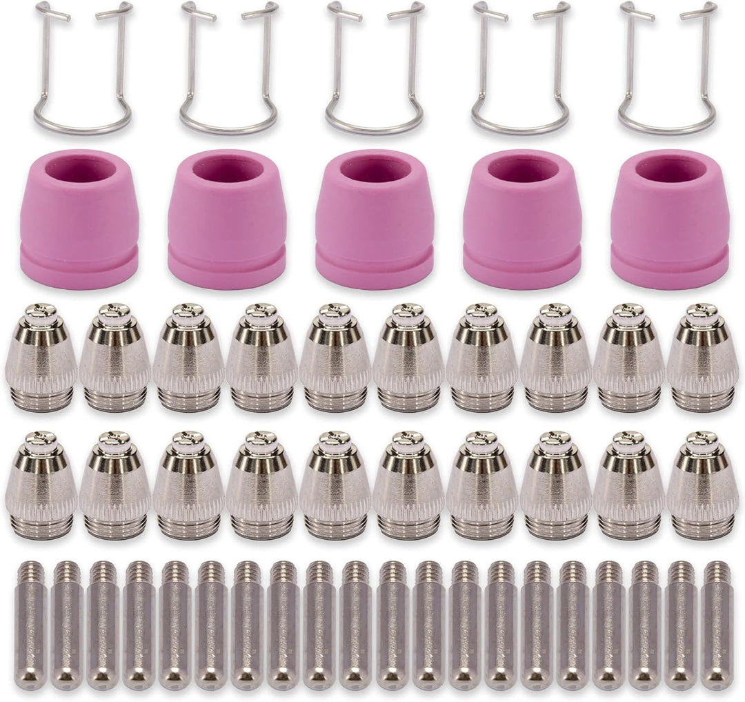 SG-55 AG-60 WSD-60 Plasmaschneider, Schneidbrenner, Düsen, Verbrauchsmaterialien-Set, 50 Stück 1.2MM