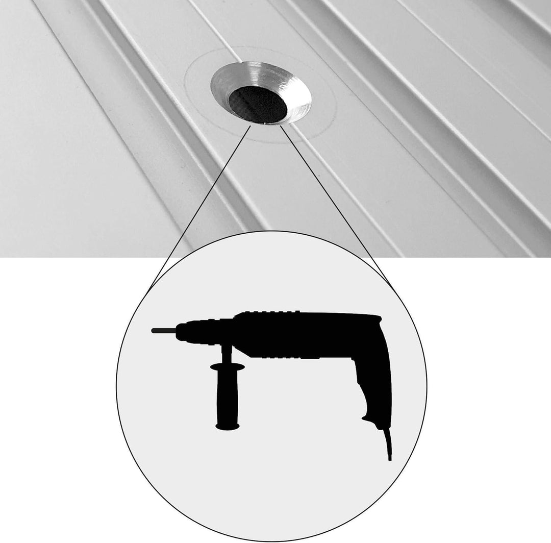 Vorhangschiene "weiss" aus Aluminium, alle Längen bis 480cm möglich, Flache Gardinenschiene (7mm), 1