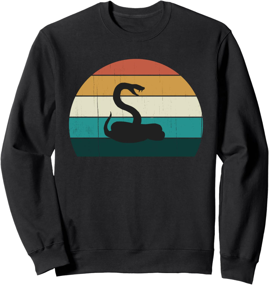 Retro Sonnenuntergang Kobra Schlange - cooles Vintage Sweatshirt