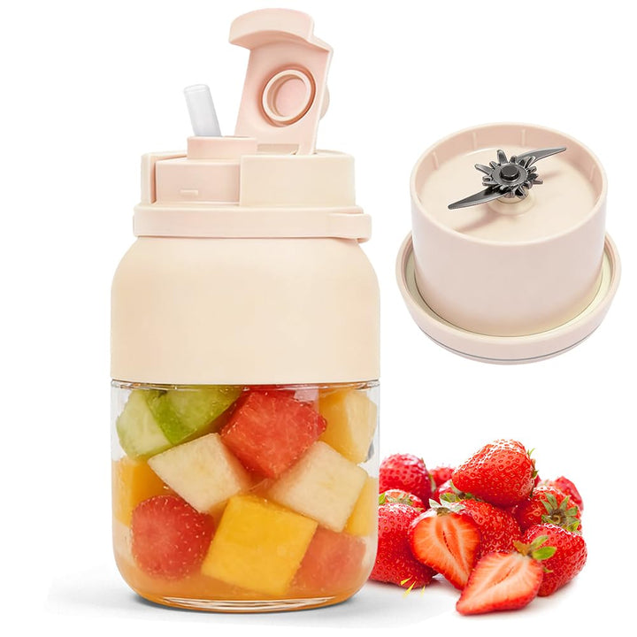 Tragbarer Mixer Smoothie Maker, Mixer to go 1200 ml, Wiederaufladbar Standmixer Blender Bottle mit 3
