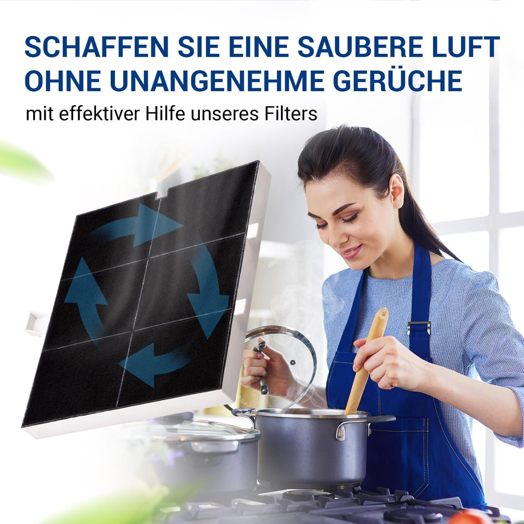 VIOKS Kohlefilter Dunstabzugshaube 255x225x23mm Ersatz für Balay 00361047 361047 FKS170BSH DHZ5136 L