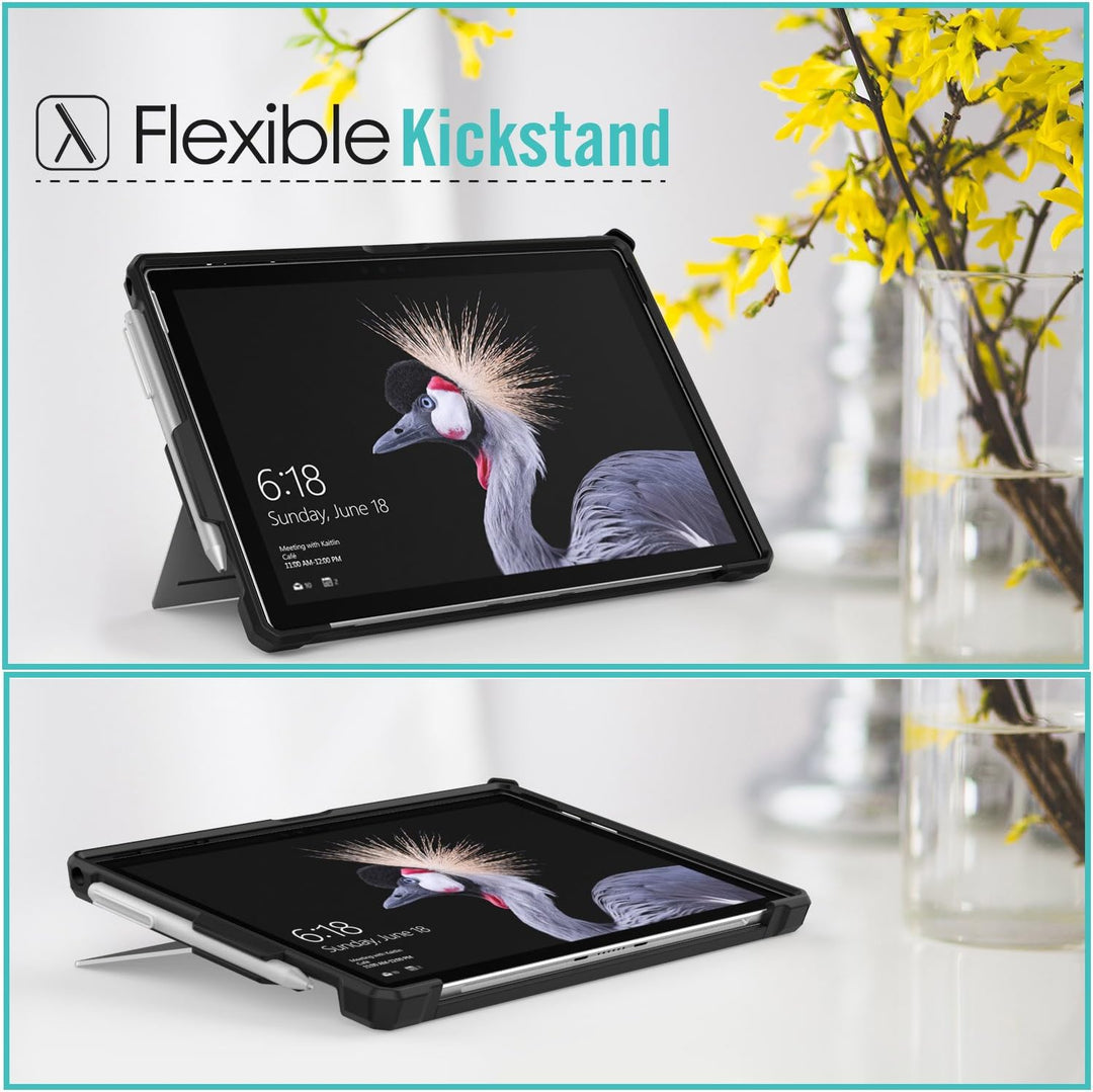 MoKo Hülle für Microsoft Surface Pro 7/ Pro 7+/ Pro 6/5/4/ LTE,Schwarz | All In One Schutzhülle für