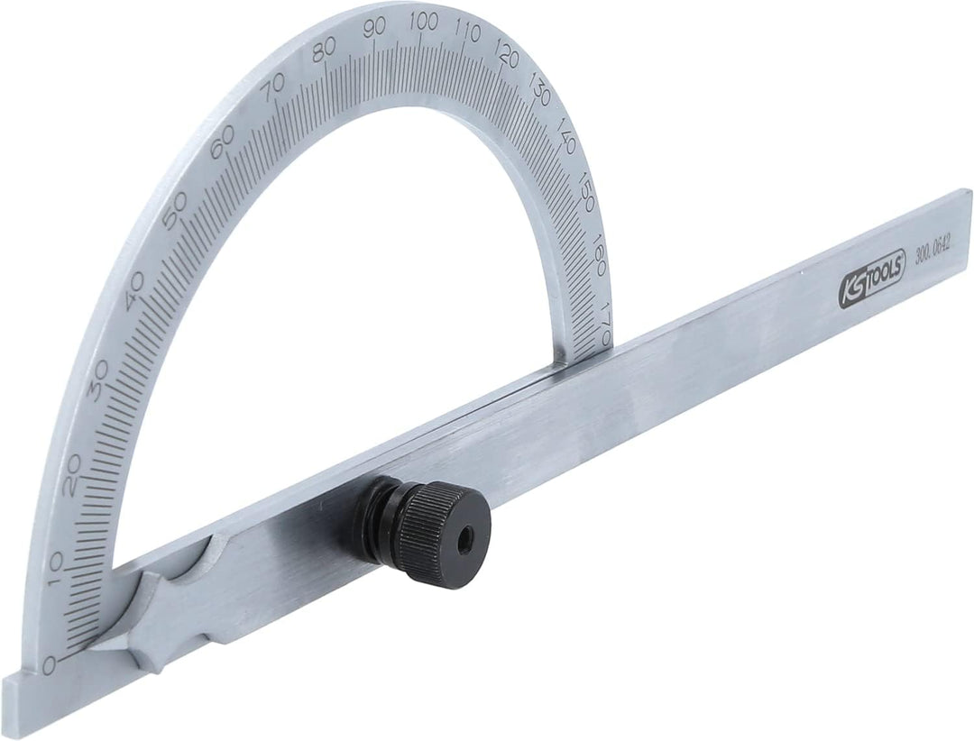KS Tools 300.0642 Winkelgradmesser mit offenen Bogen, 200mm 200 mm, 200 mm