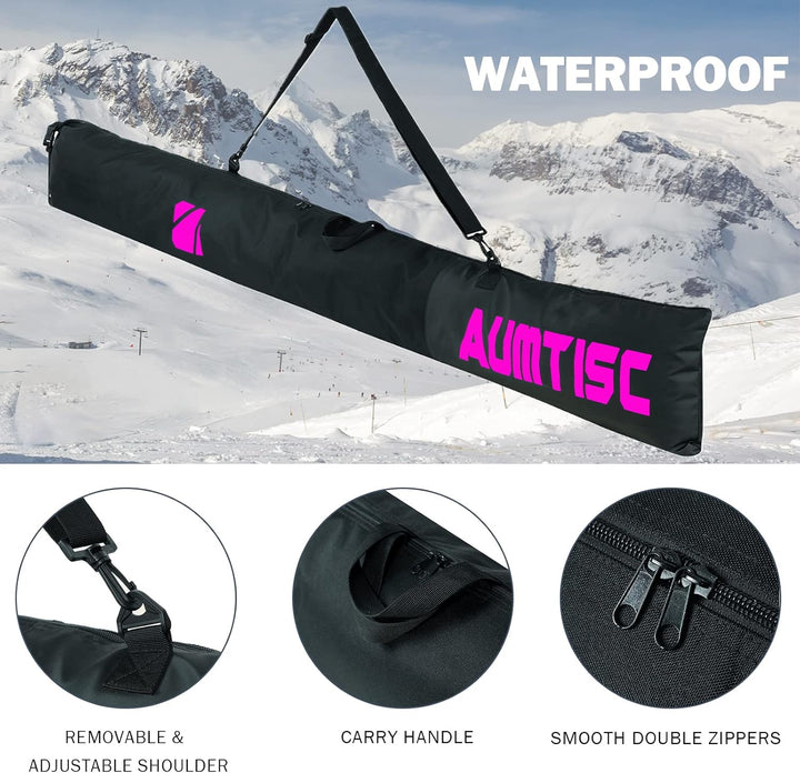 AUMTISC Skitasche und Skischuhtasche Combo - Skitaschen für Flugreisen - gepolsterte Schneeskitasche