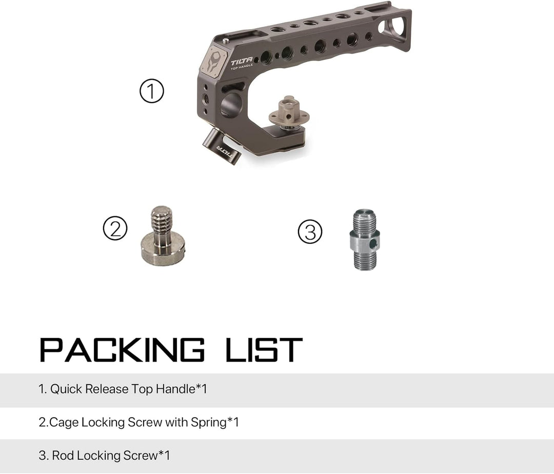 Tilta Quick Release Top Griff – (für BMPCC 4K/6K und die meisten DSLR/spiegellosen Kameras) (Tilta G