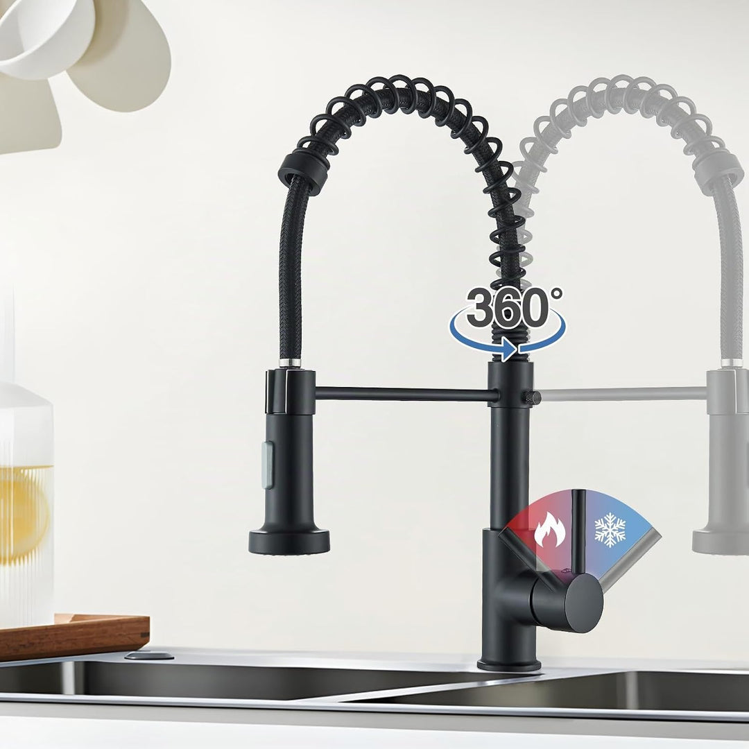 Wasserhahn Küche Niederdruck Flexibler Armatur Küche 2 Verstellmöglichkeiten 360° Schwenkbar Herunte