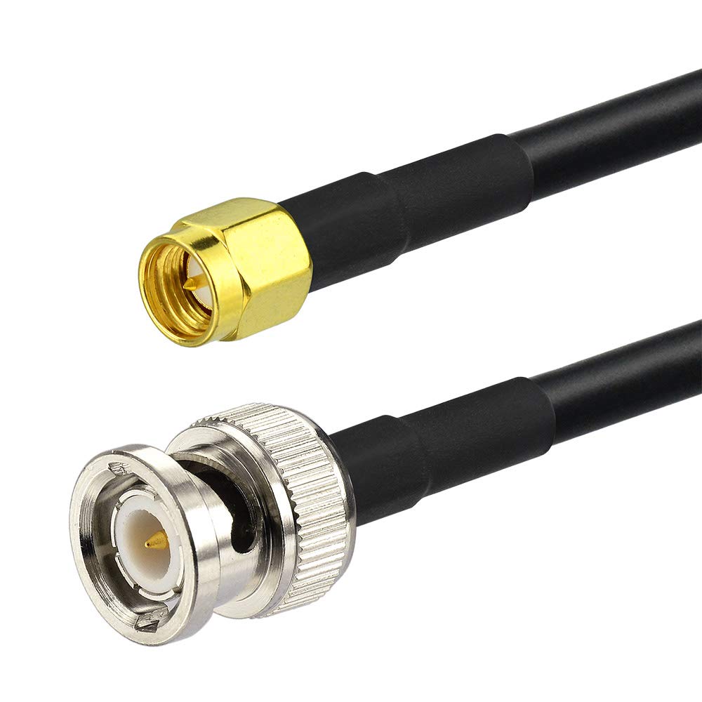 Superbat SMA Kabel 3M SMA Stecker auf BNC Stecker RG58 Kabel + 5 Stück Adapter Kit SMA auf BNC Kabel
