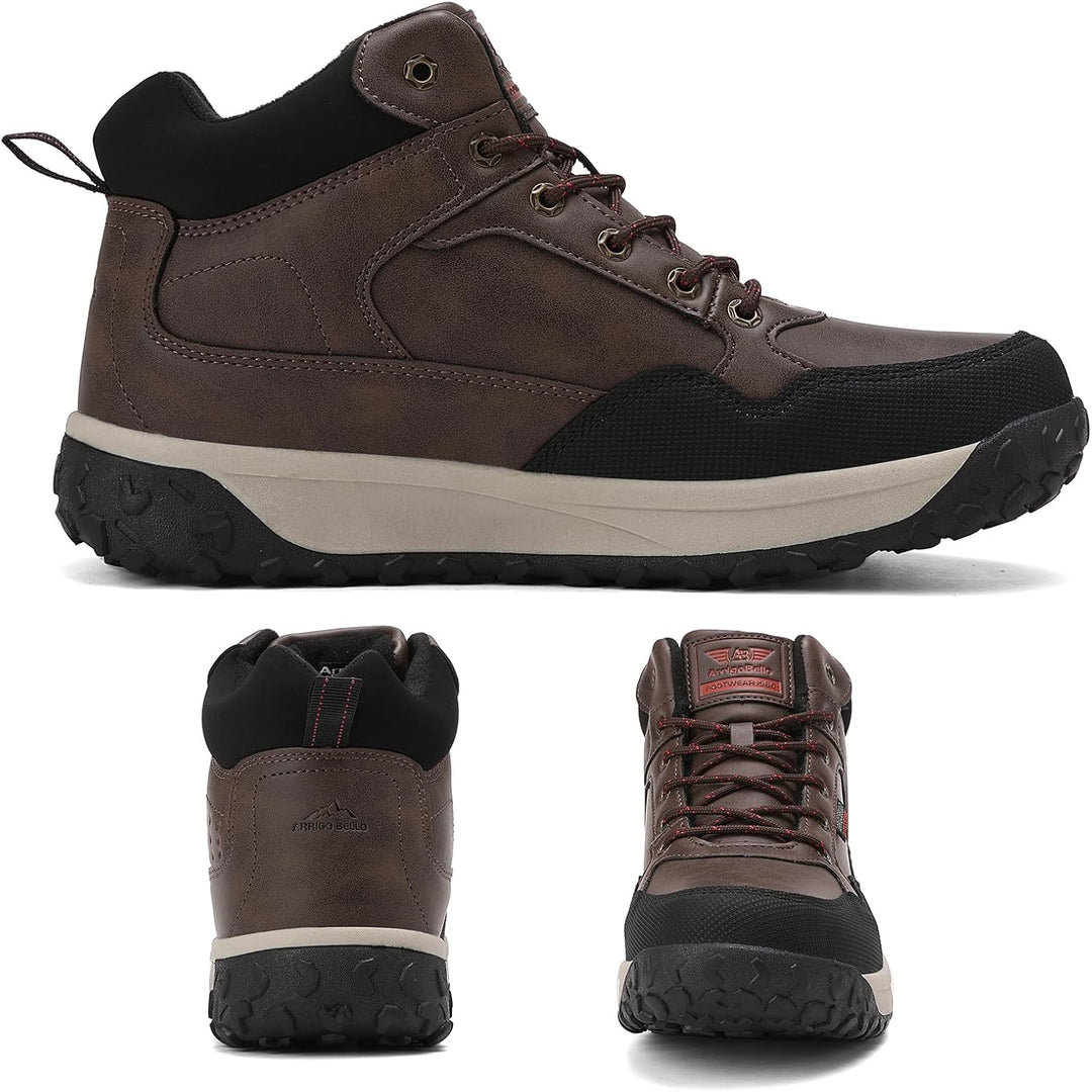 ARRIGO BELLO Winterschuhe Herren Warm Gefüttert Mid Schneestiefel Winterstiefel Rutschfeste Trekking