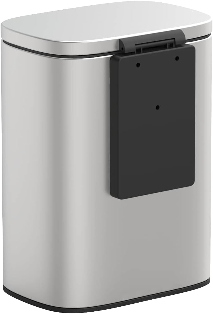 WENKO Wand-Kosmetikeimer Mod. Sare 5 ltr., Mülleimer mit Deckel und Absenkautomatik, Badezimmer-Eime