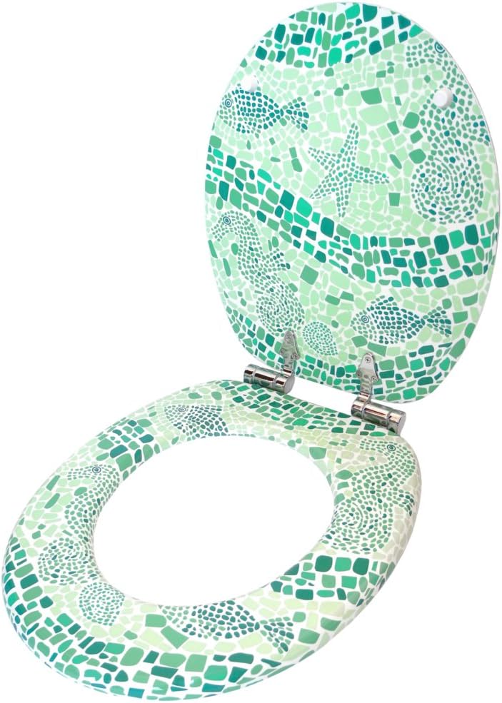 WC Sitz mit Absenkautomatik, hochwertige Oberfläche, einfache Montage, stabile Scharniere, Mosaic Wo