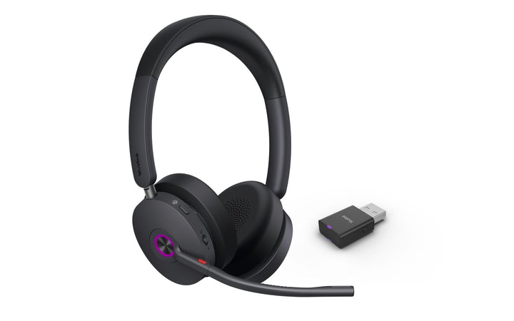 Yealink WH68 DECT & Bluetooth kabelloses Dual Headset | Microsoft Teams Zertifiziert | mit Dongle