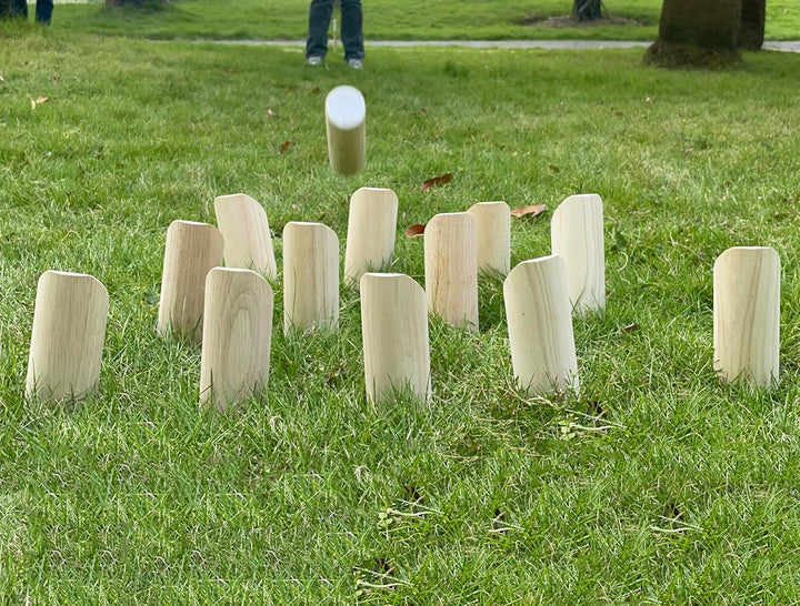 Nummerierte Blockwurfspiele Outdoor Holz Werfen Hof Spiel Stick Holz Spiel Set Tragbare Kisten, Trag