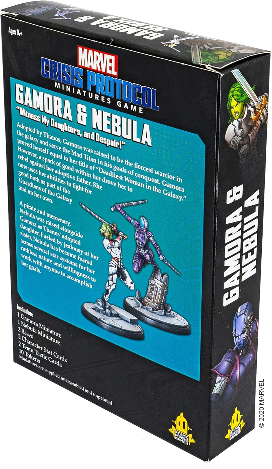 Atomic Mass Games , Marvel Crisis Protocol: Character Pack: Gamora and Nebula, Miniatures Game, Ages